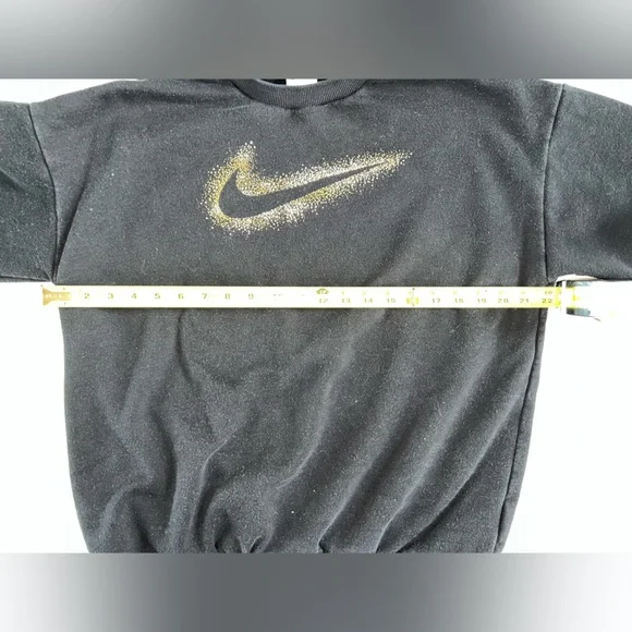 Nike Black & Gold Swoosh Jogger Sweatpants & Crewneck Sweatshirt Set | Size XL - Picture 9 of 10